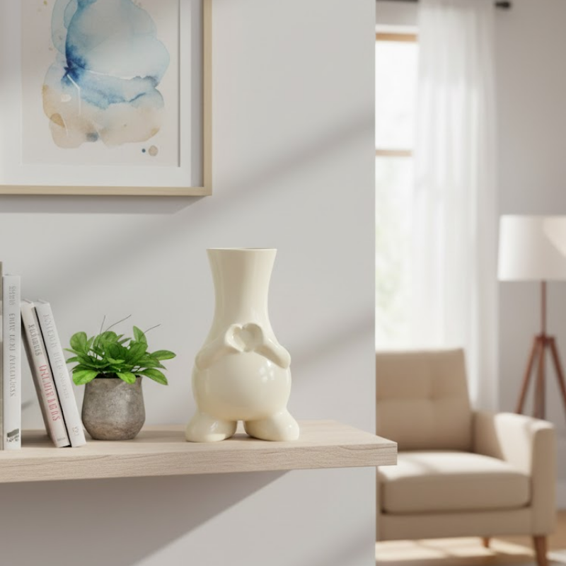 Ceramic Figurine Vase with Feet – Modern Decorative Design