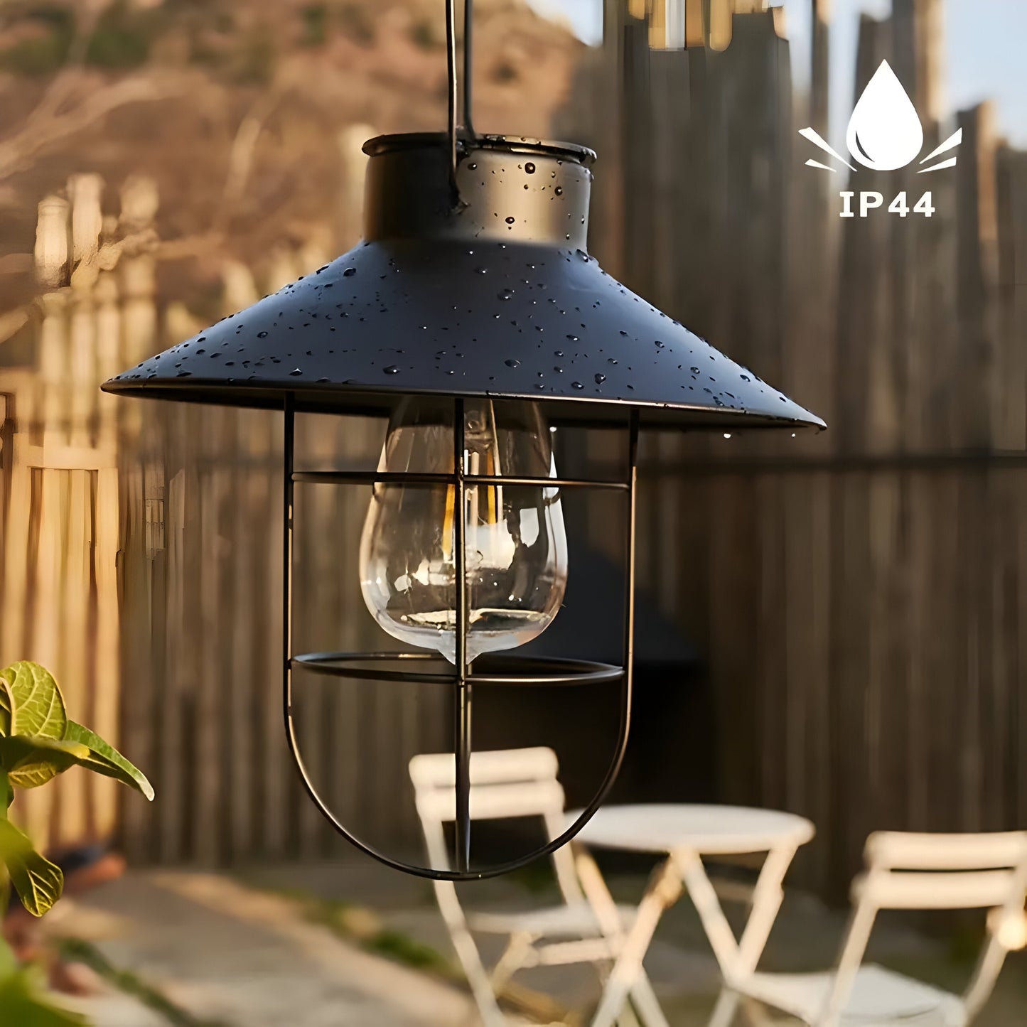 SolarGlow Duo Solar Vintage Lantaarns Set 2 | Zwart Metaal Buitenverlichting