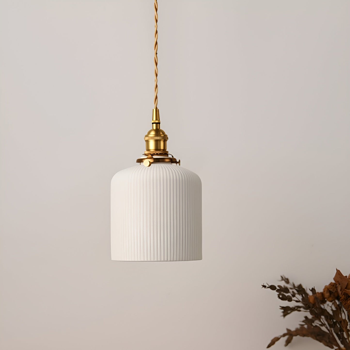 AmberZen Vintage Keramiek Glas Hanglamp | Warm Amber Sfeer Verlichting