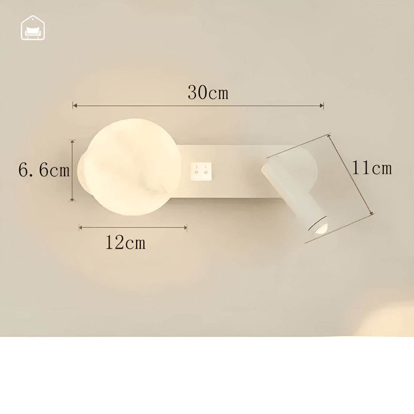 Luxe Wandlamp Elegant Minimalistisch | Ideal voor Woonkamer, Hal en Nachtlamp