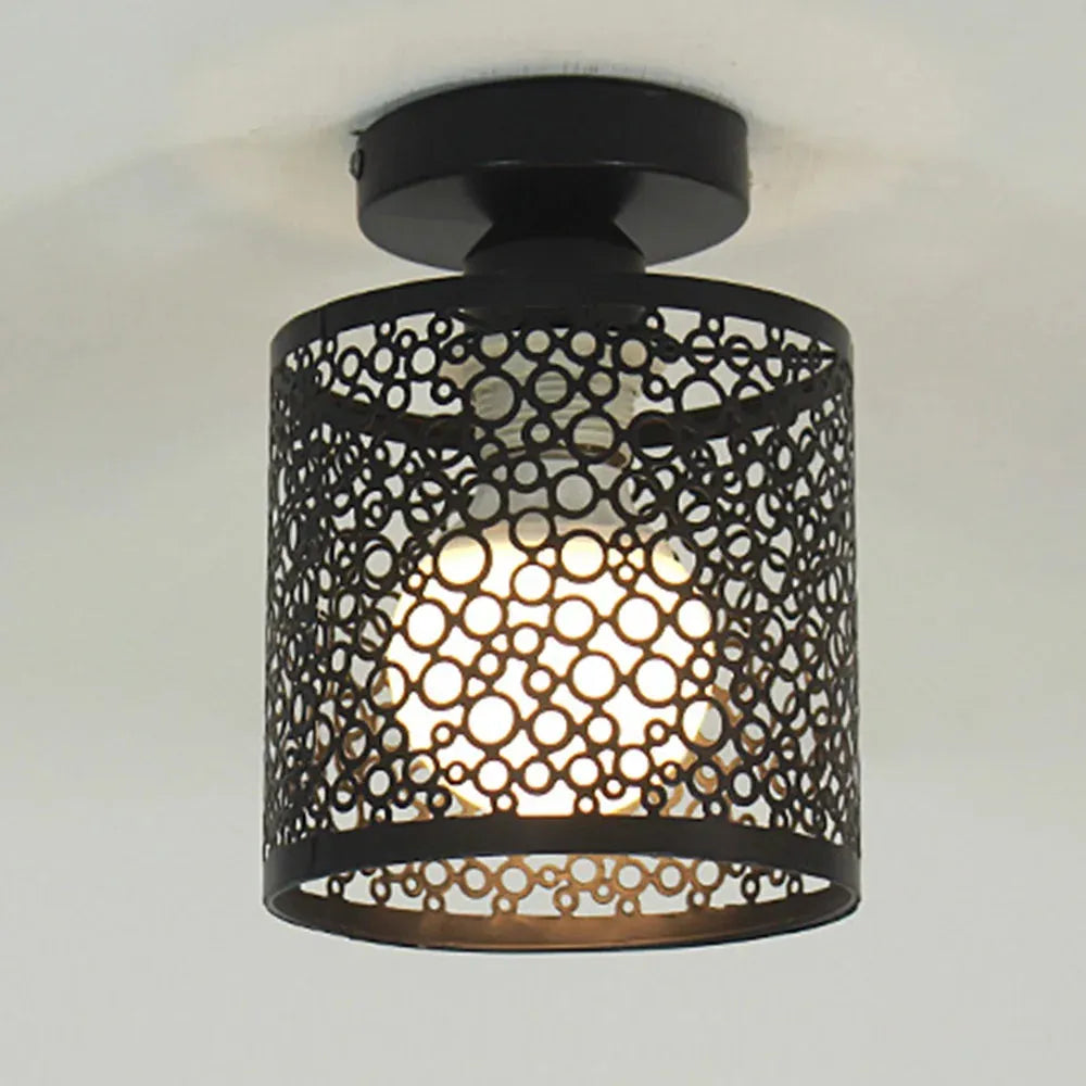 VintageIron Retro Metaal Kooi Plafondlamp | Industriële Vintage Verlichting