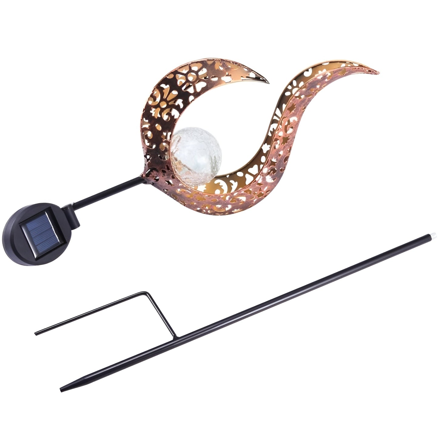 Solar Metalen Tuinlamp Warm Decoratief | LED Licht voor Terras en Tuin