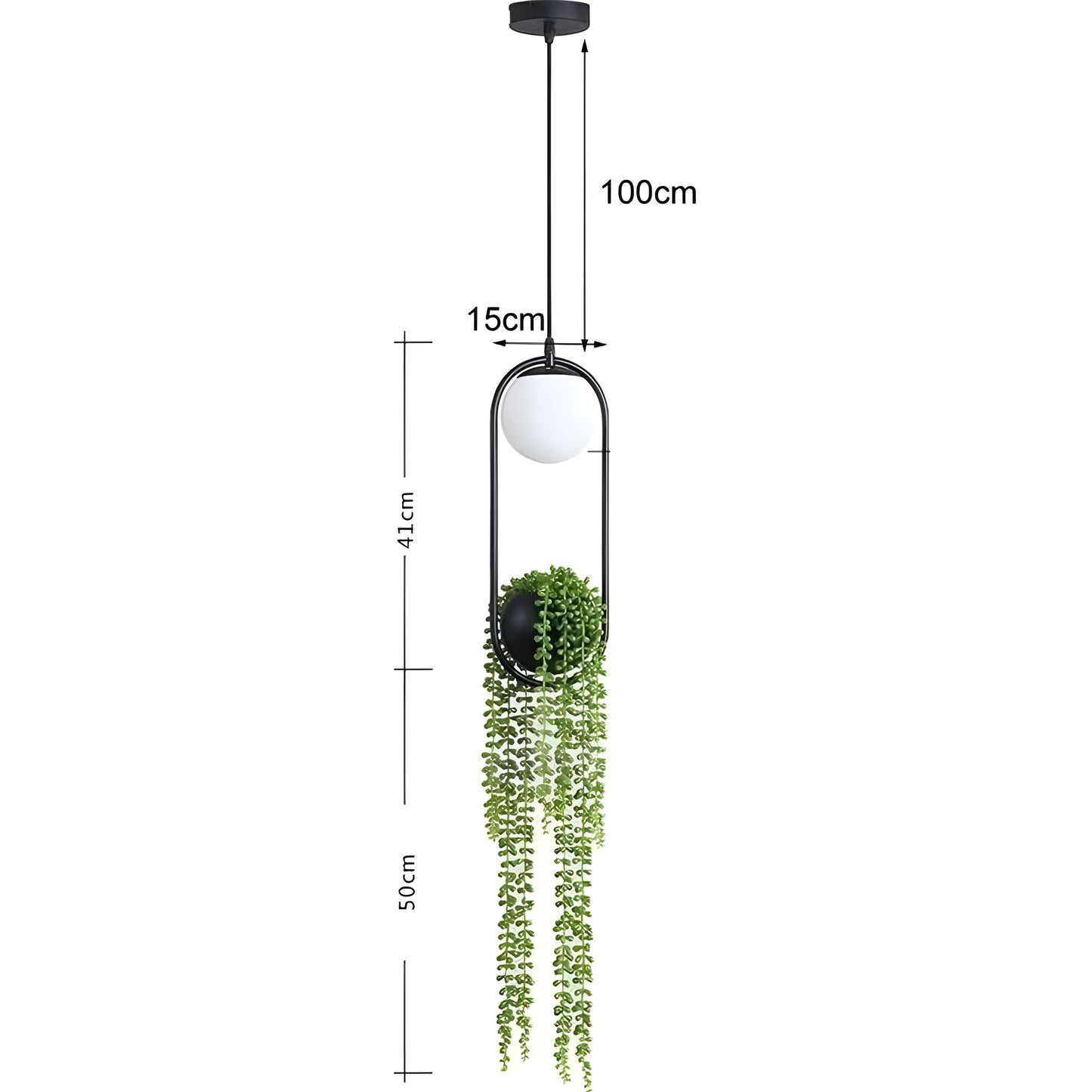 BotanicAura Nordic LED Hanglamp met Bloempot | Unieke Plant-Lamp Combinatie