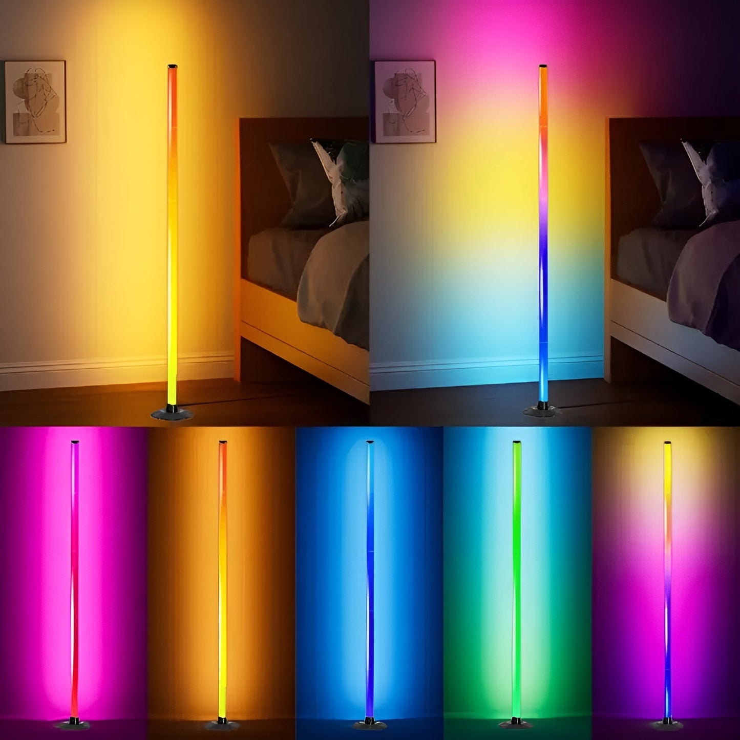 LED Vloerlamp RGB Kleurwisseling | App en Afstandsbediening Sfeerverlichting