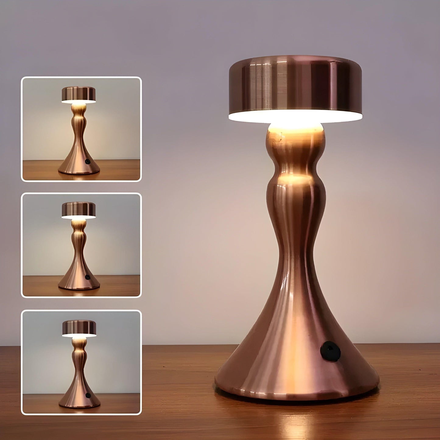 GlowEase Luxe Draadloze Tafellamp | Premium Kabellose Sfeerverlichting
