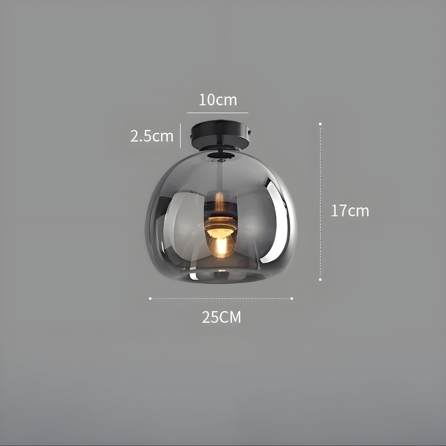 LustroCeil Minimalistisch Glas Plafondlamp | Heldere Sfeerverlichting