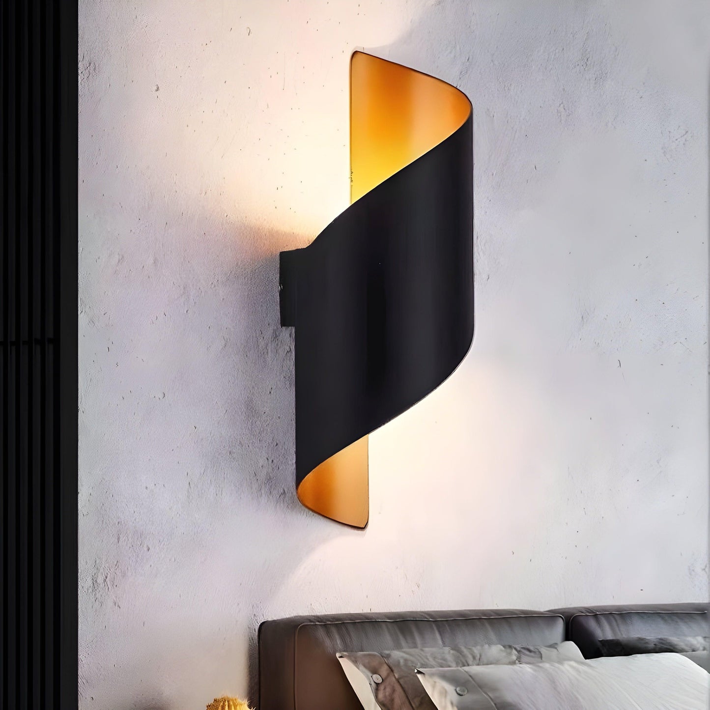 SpiralGlow Nordic Metaal Spiraal Wandlamp | Waterdichte LED Wandverlichting