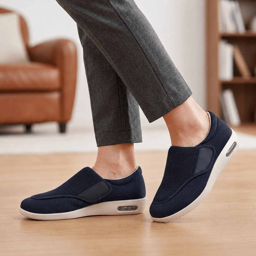 Diabetic Wide-Fit Walking Shoes Unisex - Orthopaedic Roomy Comfort