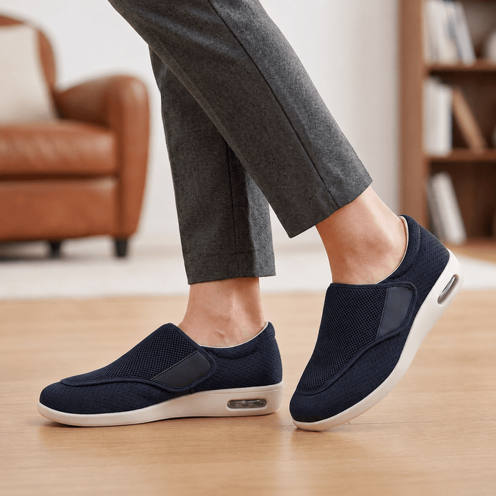 Diabetic Wide-Fit Walking Shoes Unisex - Orthopaedic Roomy Comfort