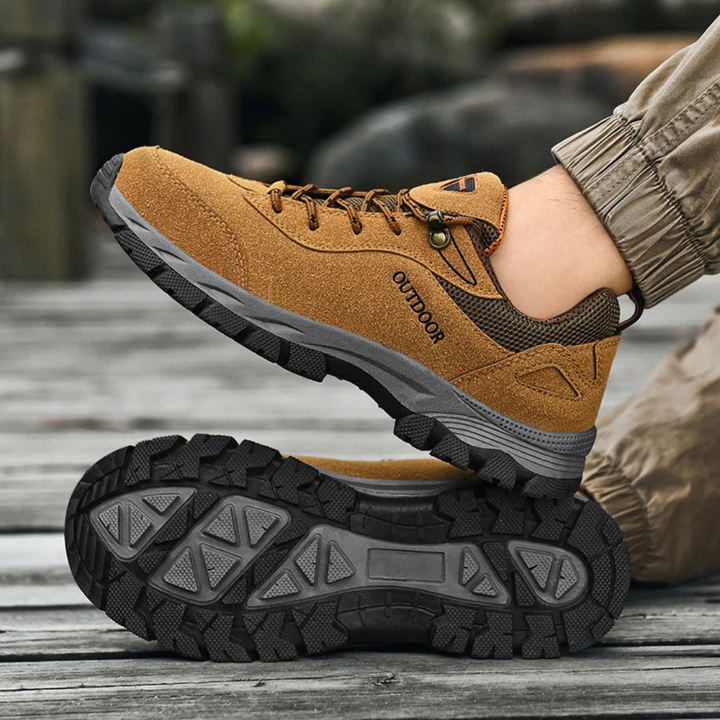 Cliffward Non-Slip Mountain Hiking Boot — Grey, Brown &amp; Green