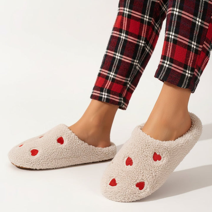 Orthopaedic Warm Heart Slippers for Women - Cute Cosy Support