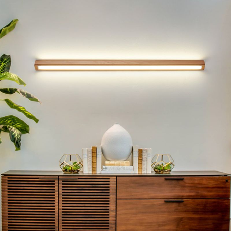 Muto Lineaire Hout en Acryl Wandlamp | Modern Design voor Woonkamer en Slaapkamer