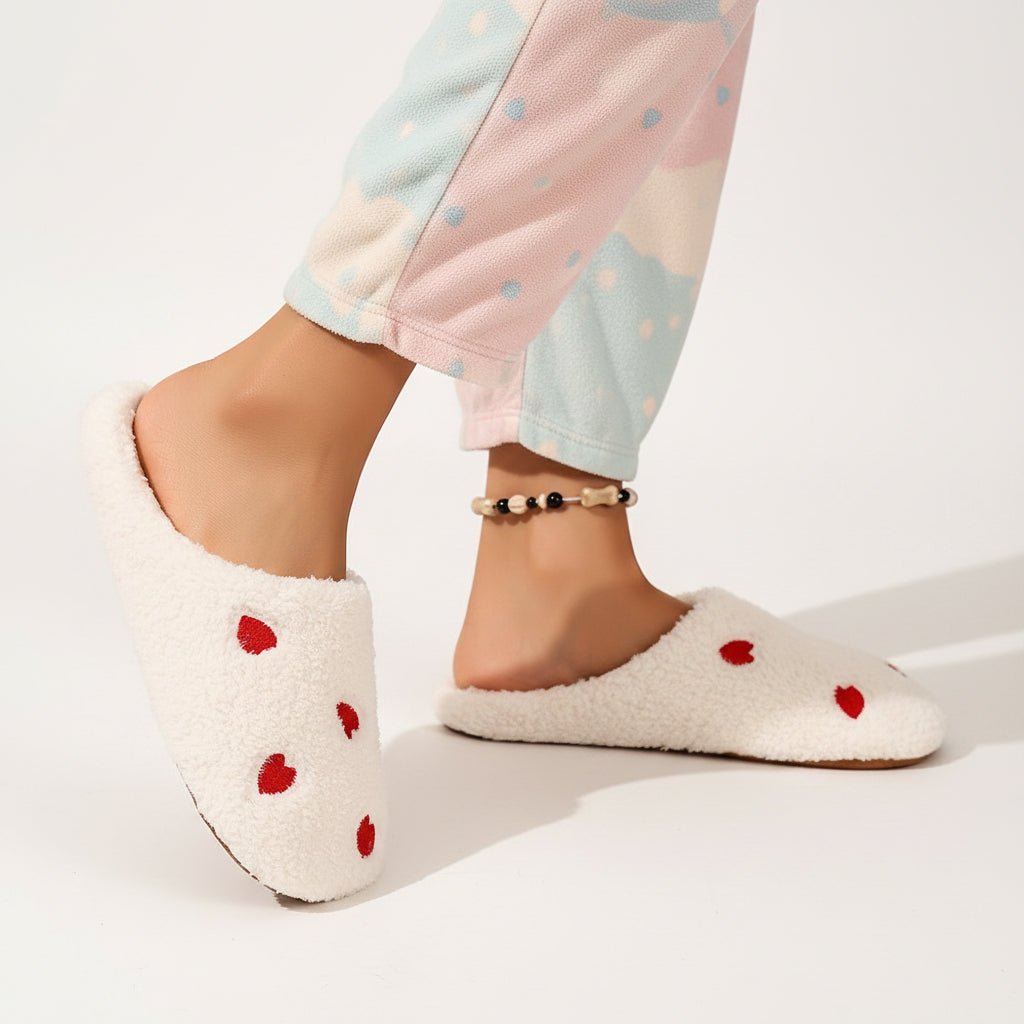 Orthopaedic Warm Heart Slippers for Women - Cute Cosy Support