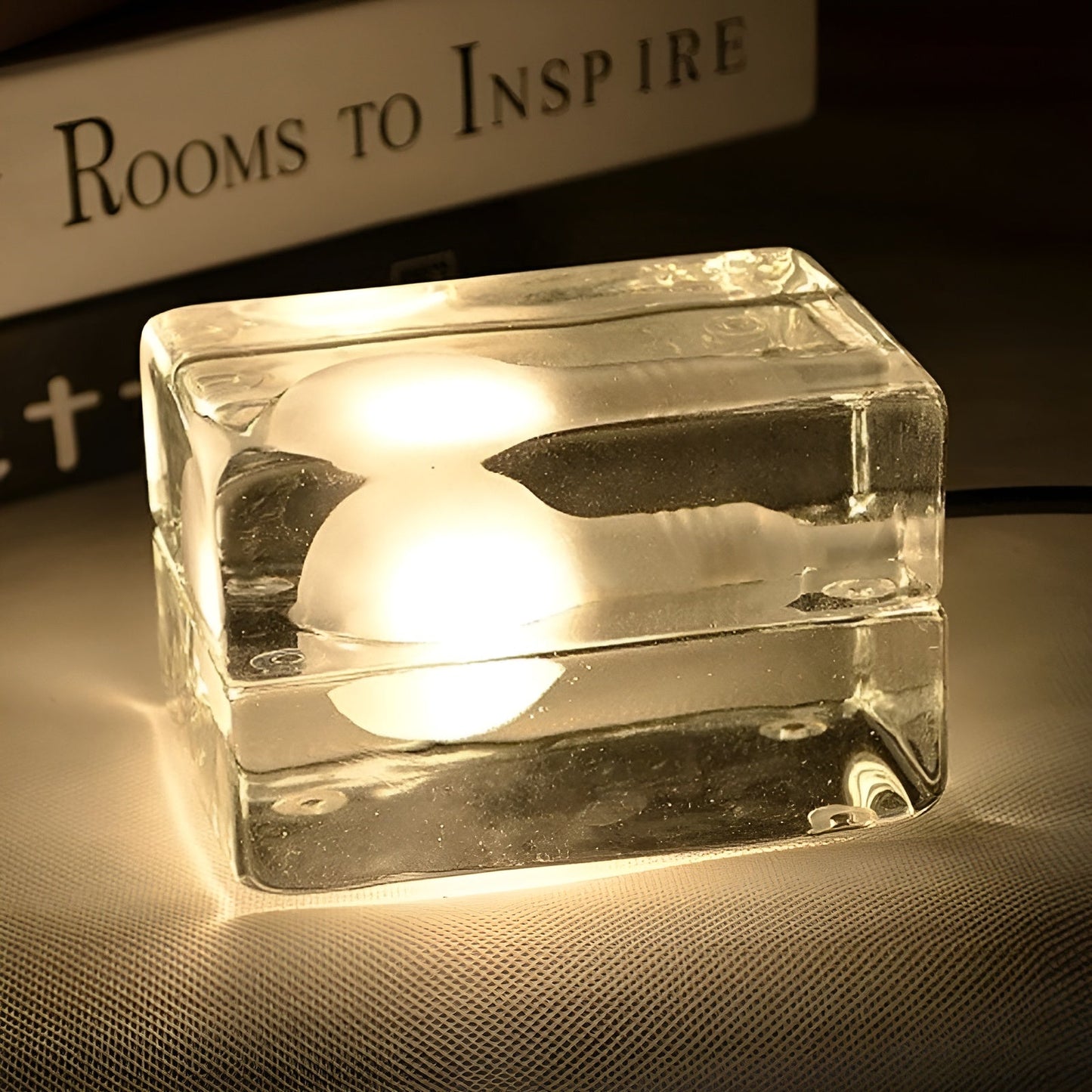 IceLuxe Minimalistisch IJskristal LED Glaslamp | Decoratieve Sfeerverlichting