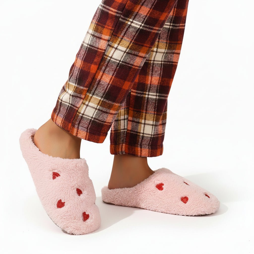 Orthopaedic Warm Heart Slippers for Women - Cute Cosy Support
