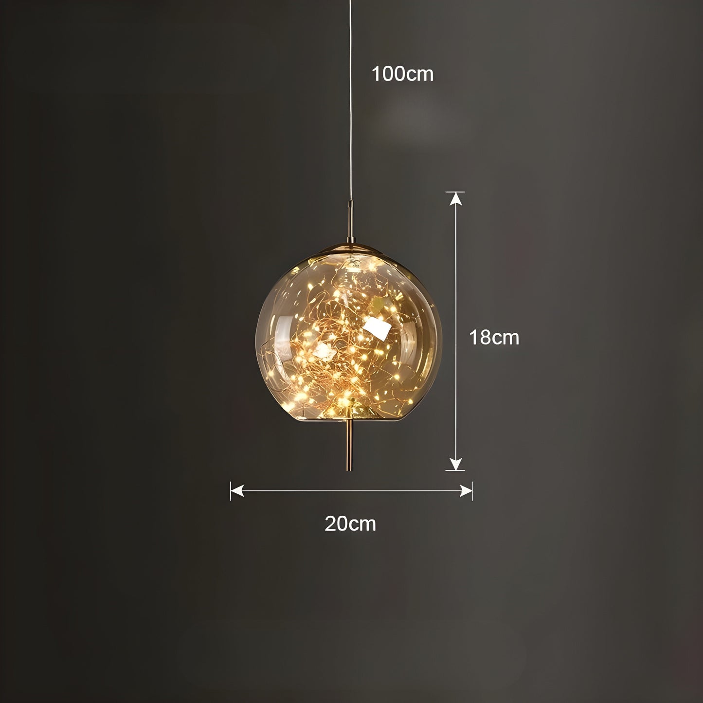CrystalBeam Ster Effect LED Hanglamp | Modern Fonkelend Plafondlicht