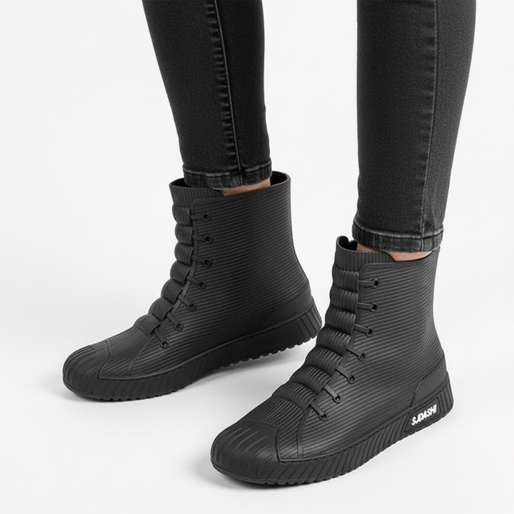 UrbanShield Rain Sneaker Boots — Waterproof in Black, Grey &amp; Khaki