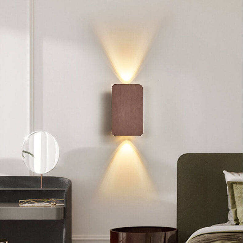Nordic Minimalistisch Rechthoekig Glas Wandlamp 2-Lichts | LED Warm Licht