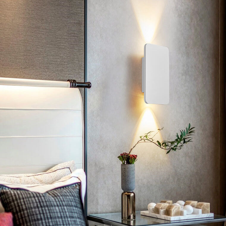 Nordic Minimalistisch Rechthoekig Glas Wandlamp 2-Lichts | LED Warm Licht