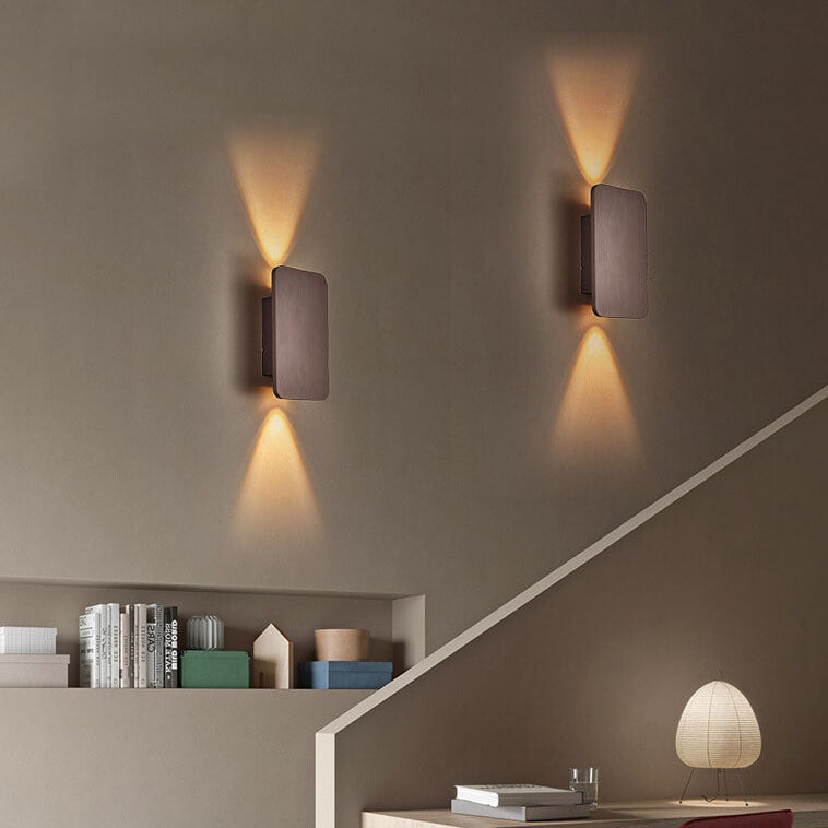 Nordic Minimalistisch Rechthoekig Glas Wandlamp 2-Lichts | LED Warm Licht