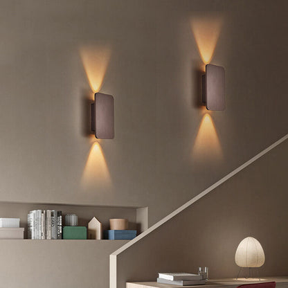 Nordic Minimalistisch Rechthoekig Glas Wandlamp 2-Lichts | LED Warm Licht