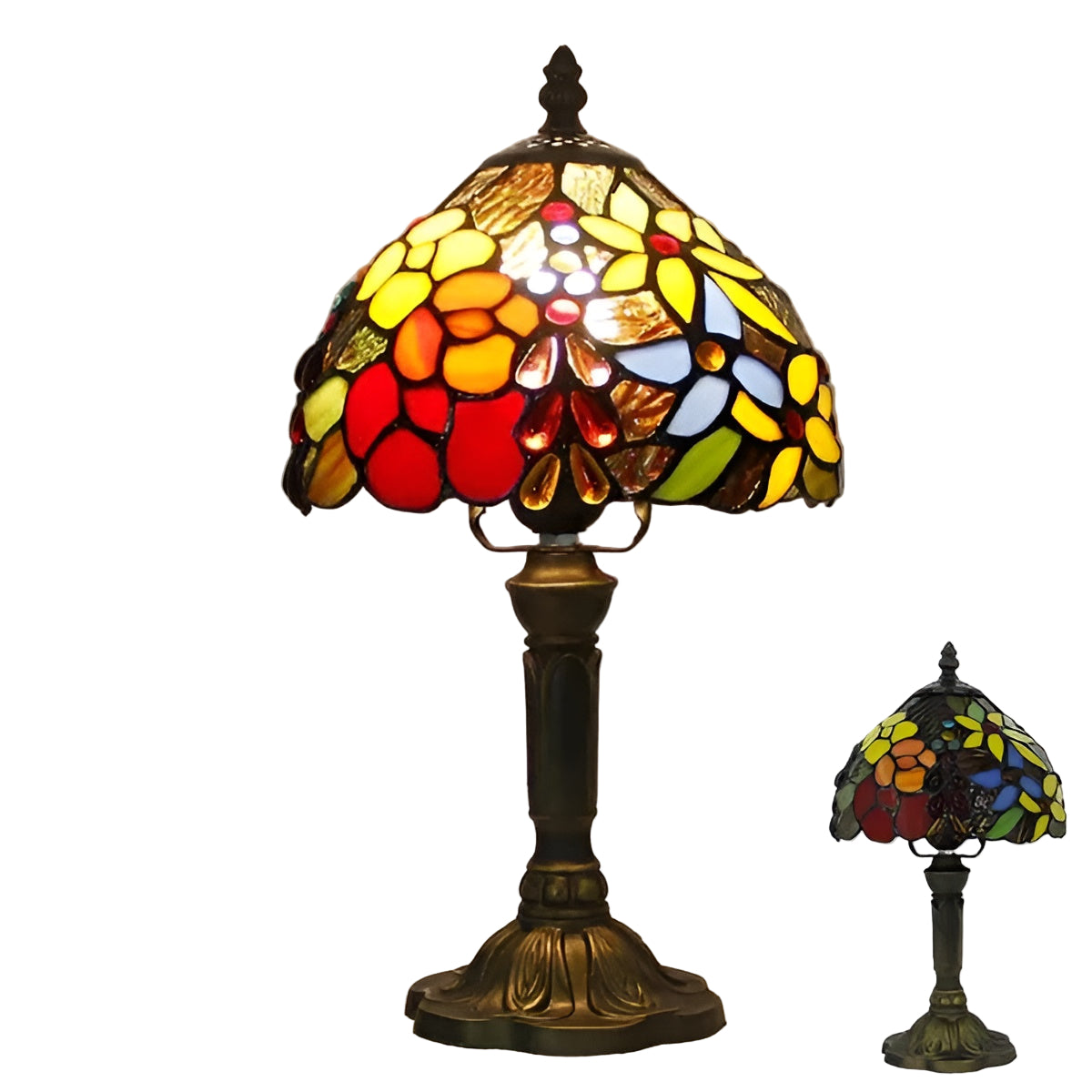 Barok Tafellamp Handgemaakt Glas | Decoratieve Verlichting voor Thuis en Bureau