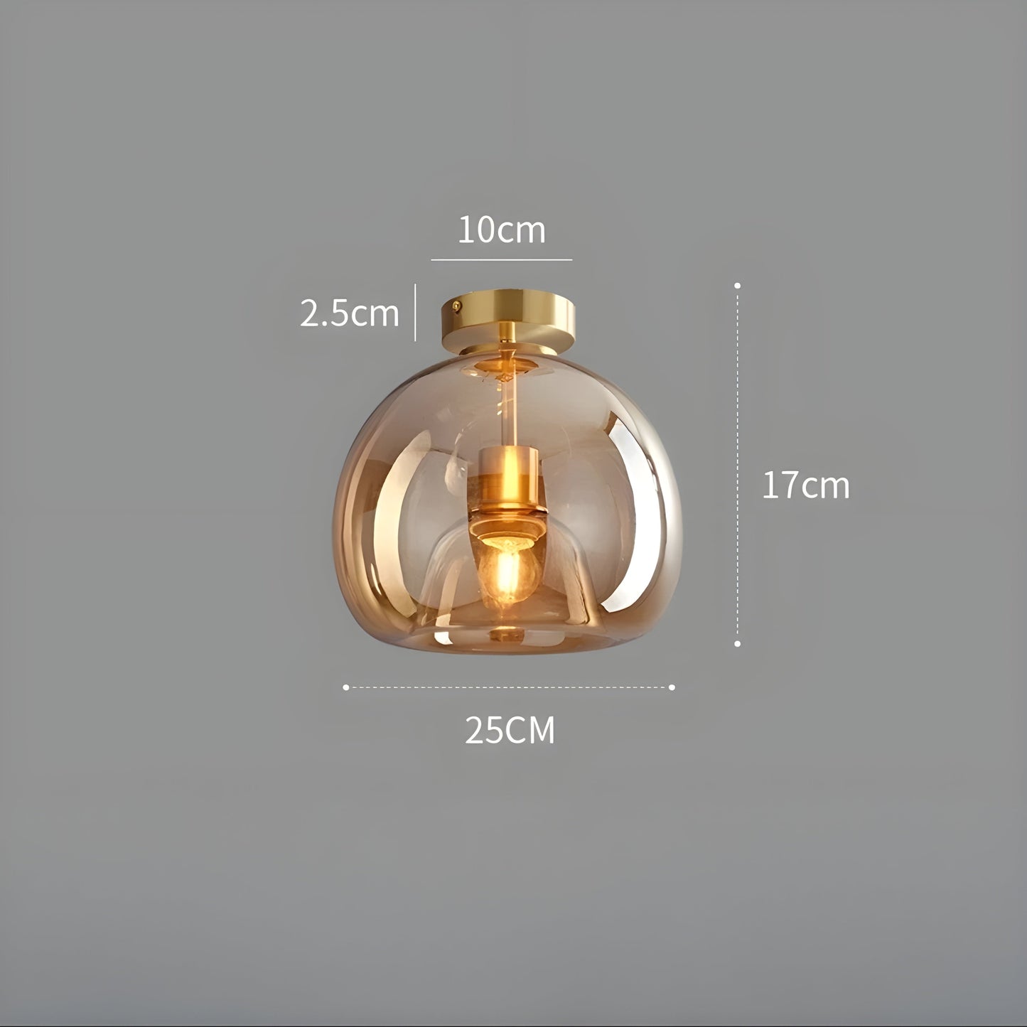 LustroCeil Minimalistisch Glas Plafondlamp | Heldere Sfeerverlichting