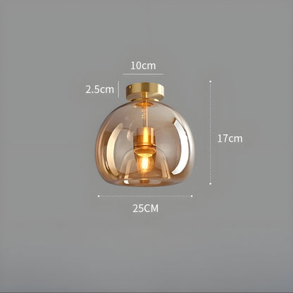 LustroCeil Minimalistisch Glas Plafondlamp | Heldere Sfeerverlichting