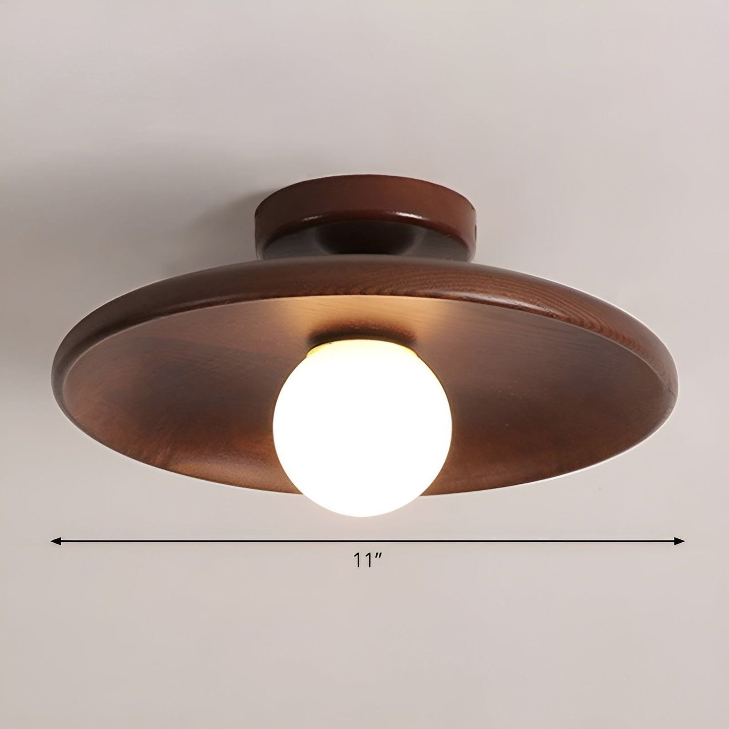 WoodBliss Houtschijf Wabi-Sabi Plafondlamp | Minimalistische Organische Verlichting