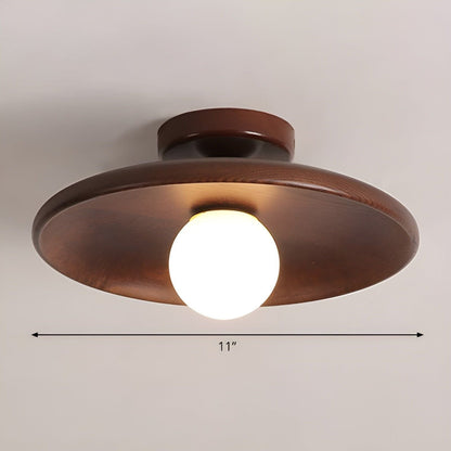 WoodBliss Houtschijf Wabi-Sabi Plafondlamp | Minimalistische Organische Verlichting