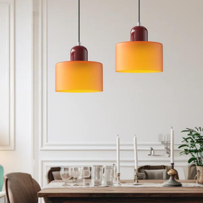 Elegante Glas Cilinder Hanglamp | Sfeervolle Verlichting voor Woonkamer