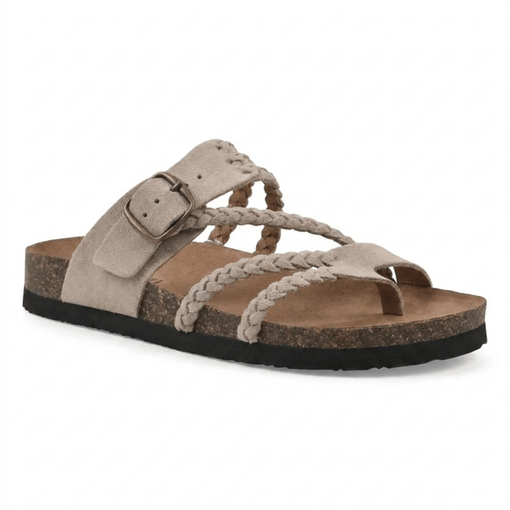 Orthopaedic Braided Cork Sandals - Natural Comfort &amp; Arch Support