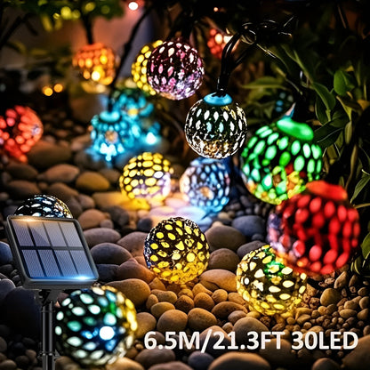 Solar Marokkaanse LED Lichtslinger | Kleurrijke Bolletjes voor Tuin en Balkon