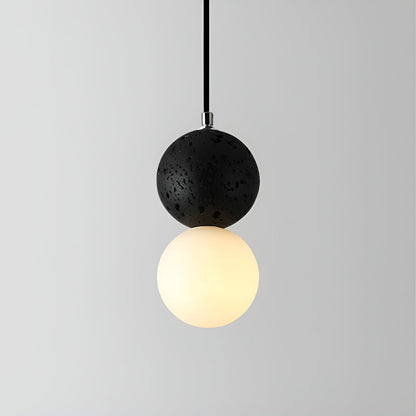 TimberOrb Nordic Bol Hanglamp | Hout en Glas voor een Warme Woonkamer Sfeer