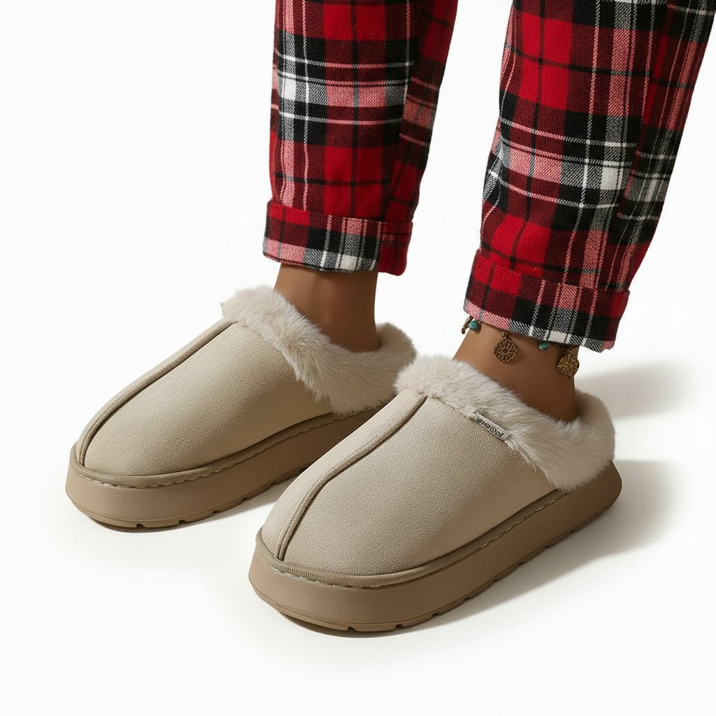 Orthopaedic Warm Plush Slippers for Women - Cosy Winter Warmth &amp; Support