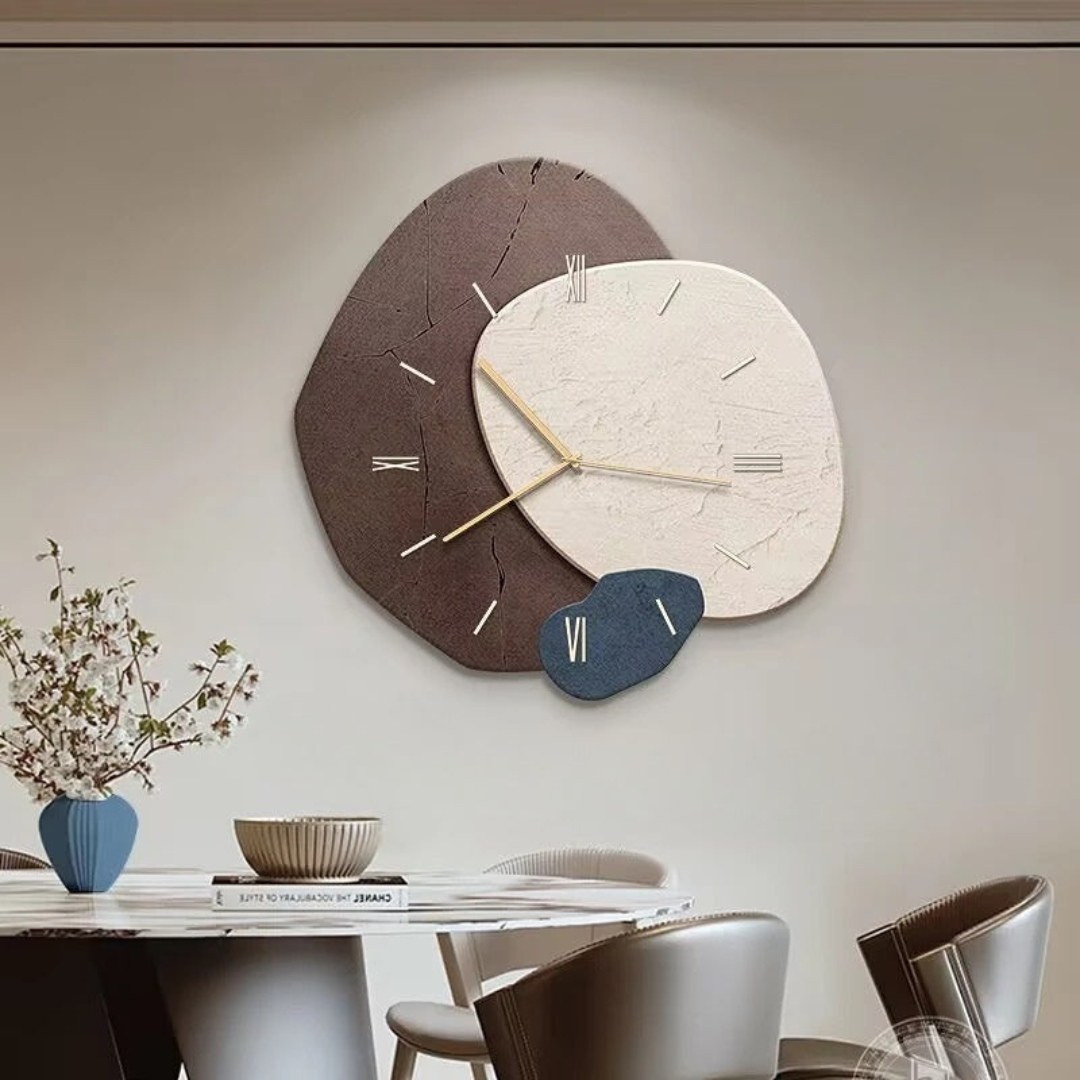 LED Wandklok Hout Scandinavisch Design | Decoratieve Verlichting voor Woonkamer en Bureau
