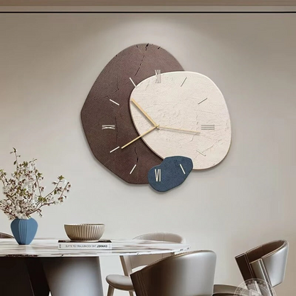 LED Wandklok Hout Scandinavisch Design | Decoratieve Verlichting voor Woonkamer en Bureau