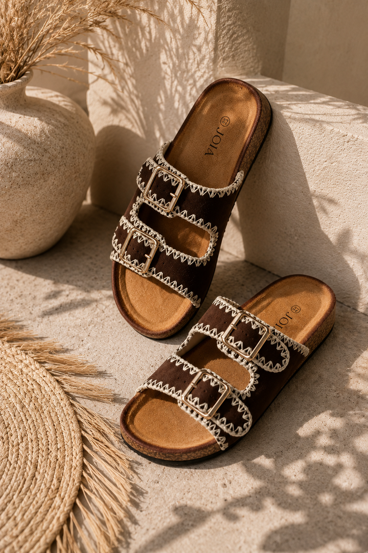 Soléia | Orthopedic Boho Sandals Adjustable Strap Leather Summer