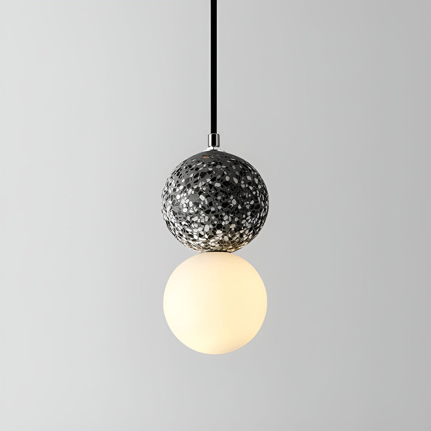 TimberOrb Nordic Bol Hanglamp | Hout en Glas voor een Warme Woonkamer Sfeer