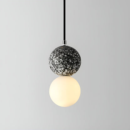 TimberOrb Nordic Bol Hanglamp | Hout en Glas voor een Warme Woonkamer Sfeer