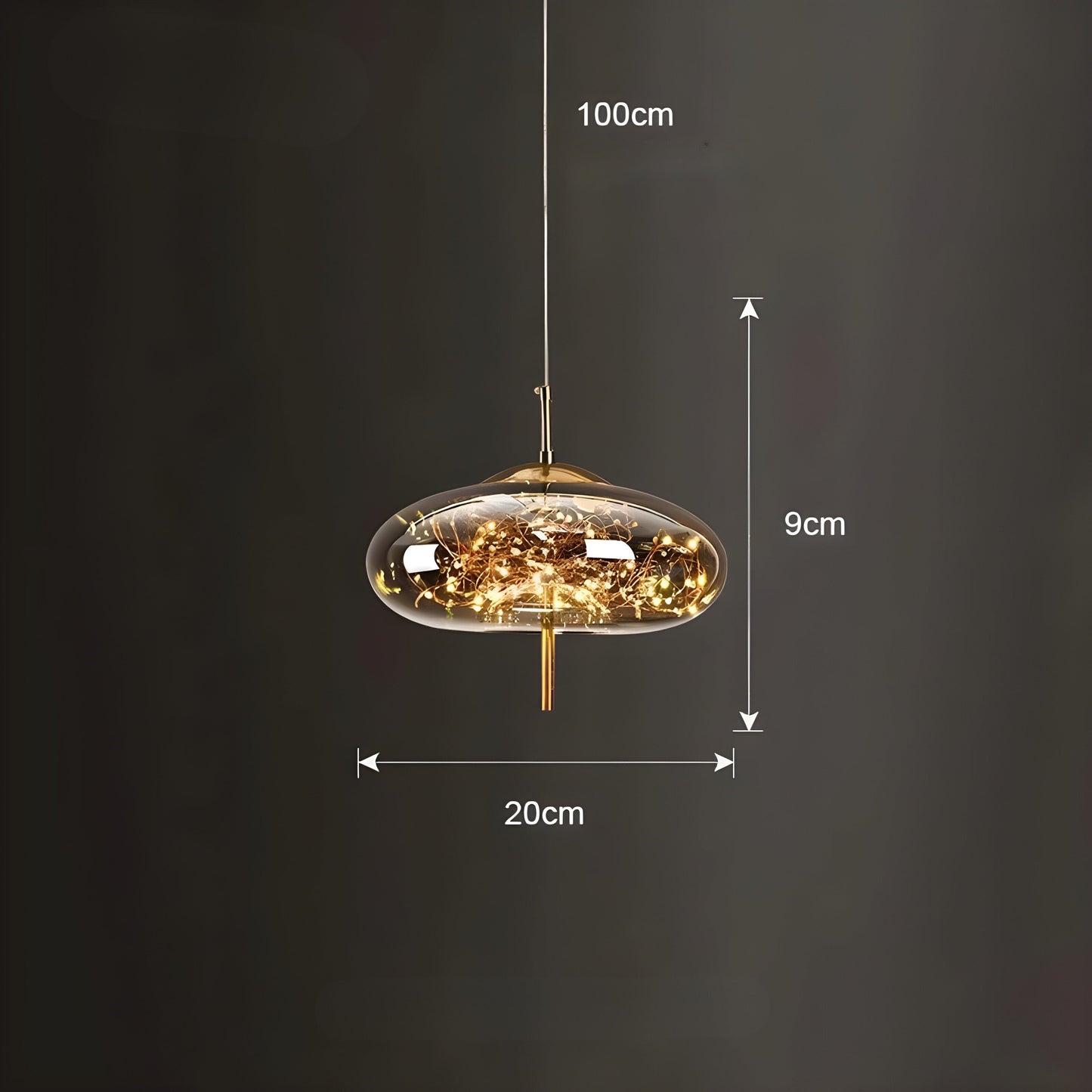 CrystalBeam Ster Effect LED Hanglamp | Modern Fonkelend Plafondlicht