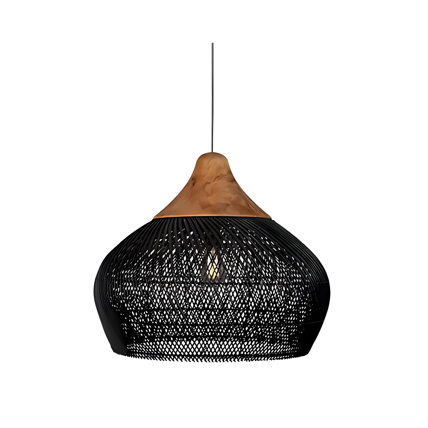 BistroBeam Rattan Hanglamp | Moderne Natuurlijke Verlichting voor Eetkamer
