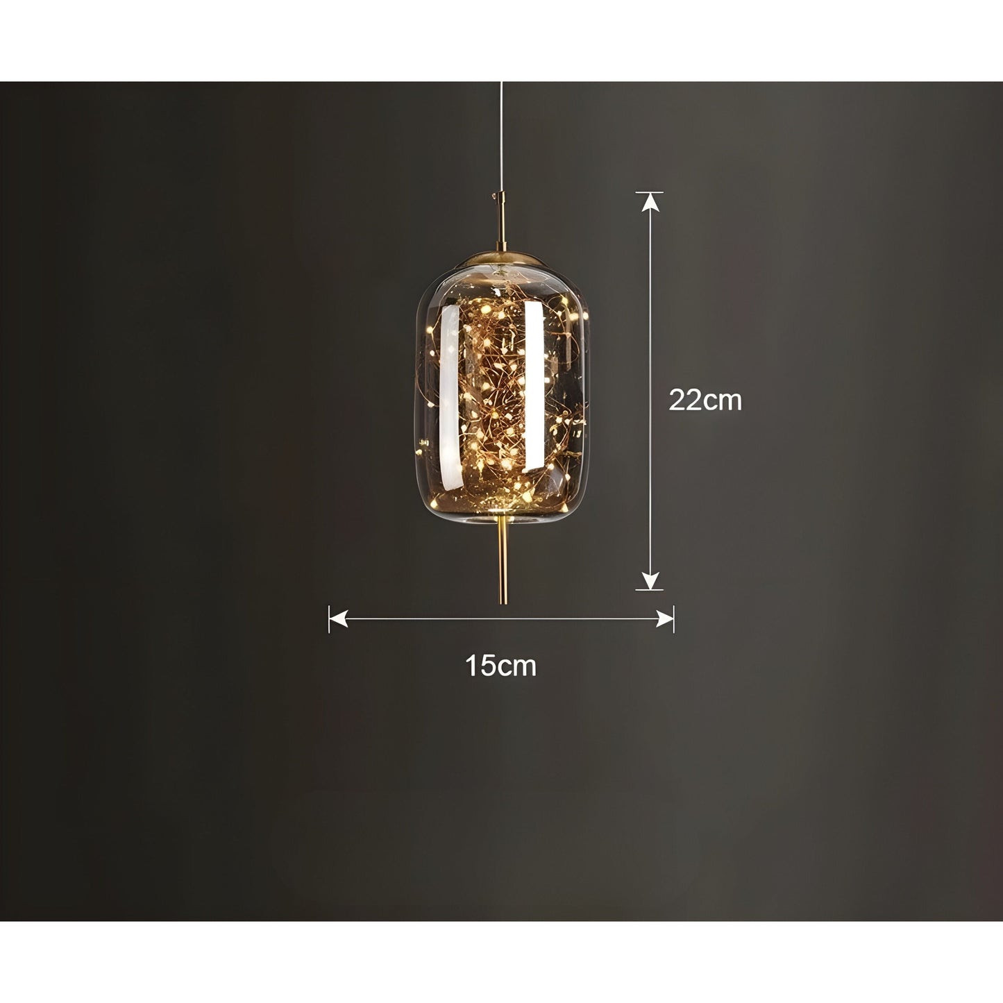 CrystalBeam Ster Effect LED Hanglamp | Modern Fonkelend Plafondlicht