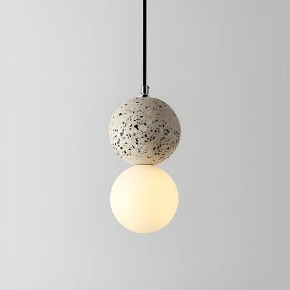TimberOrb Nordic Bol Hanglamp | Hout en Glas voor een Warme Woonkamer Sfeer