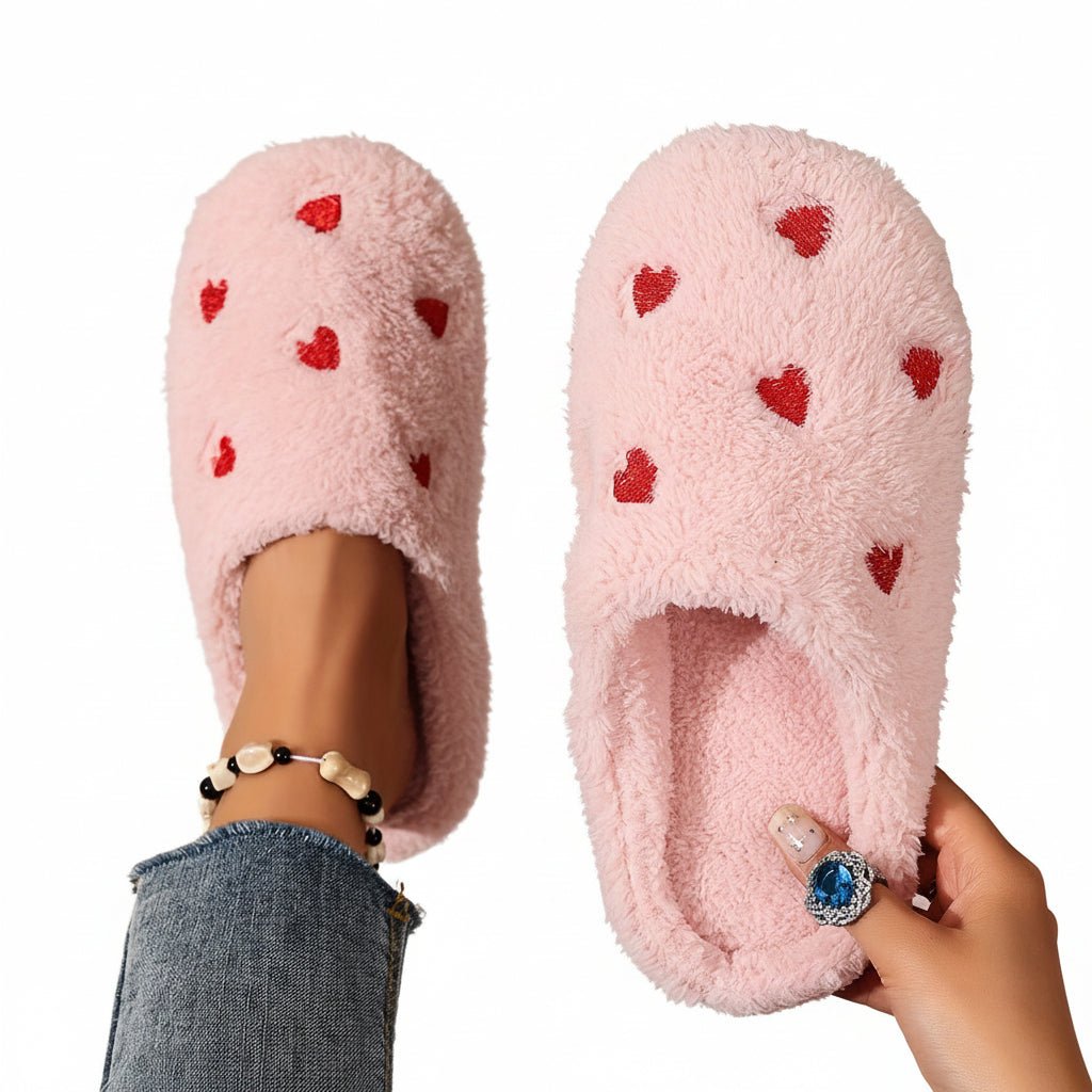 Orthopaedic Warm Heart Slippers for Women - Cute Cosy Support