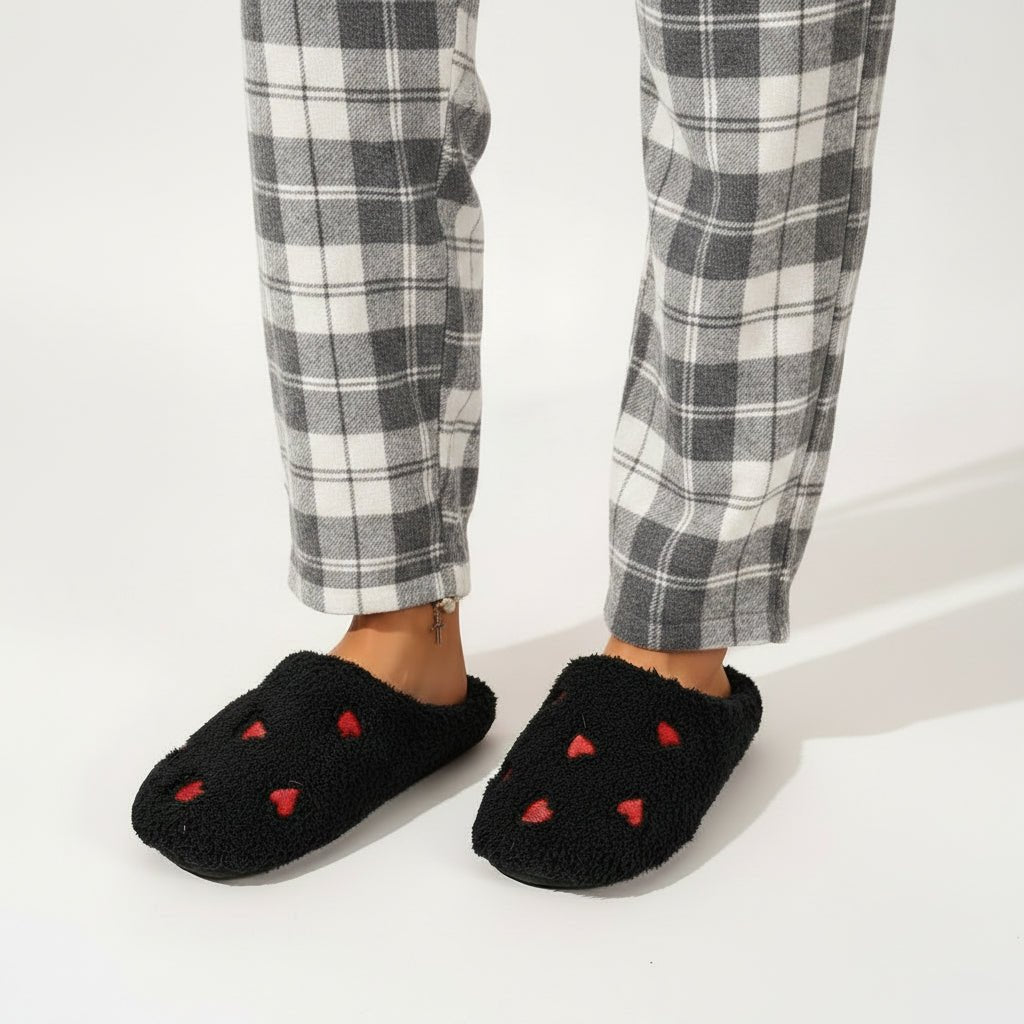 Orthopaedic Warm Heart Slippers for Women - Cute Cosy Support