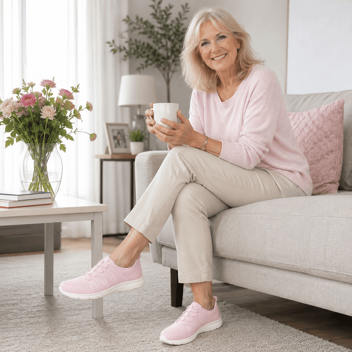 Orthopaedic Sparkle Knit Comfort Sneakers for Women - Chic Style &amp; Support