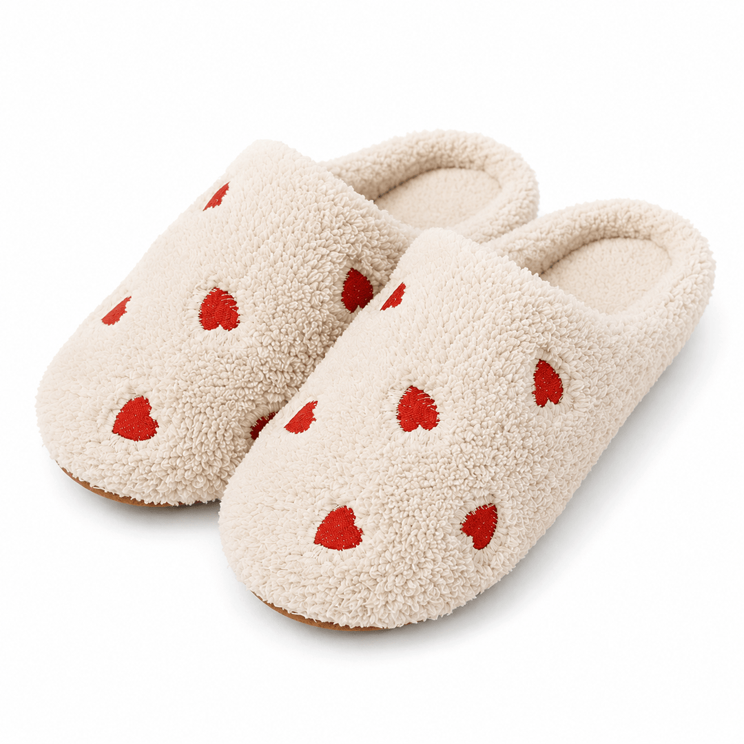 Orthopaedic Warm Heart Slippers for Women - Cute Cosy Support