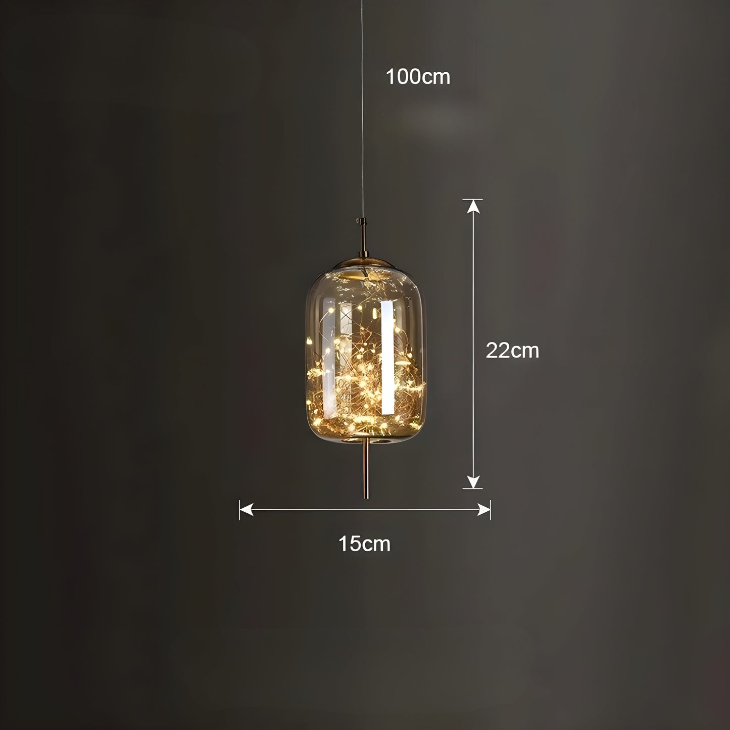 CrystalBeam Ster Effect LED Hanglamp | Modern Fonkelend Plafondlicht
