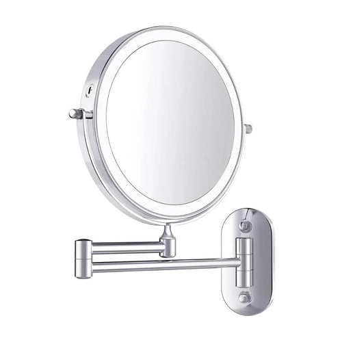 LED Vergrotingsspiegel Zilver Chroom Oplaadbaar | Badkamer Make-up Spiegel